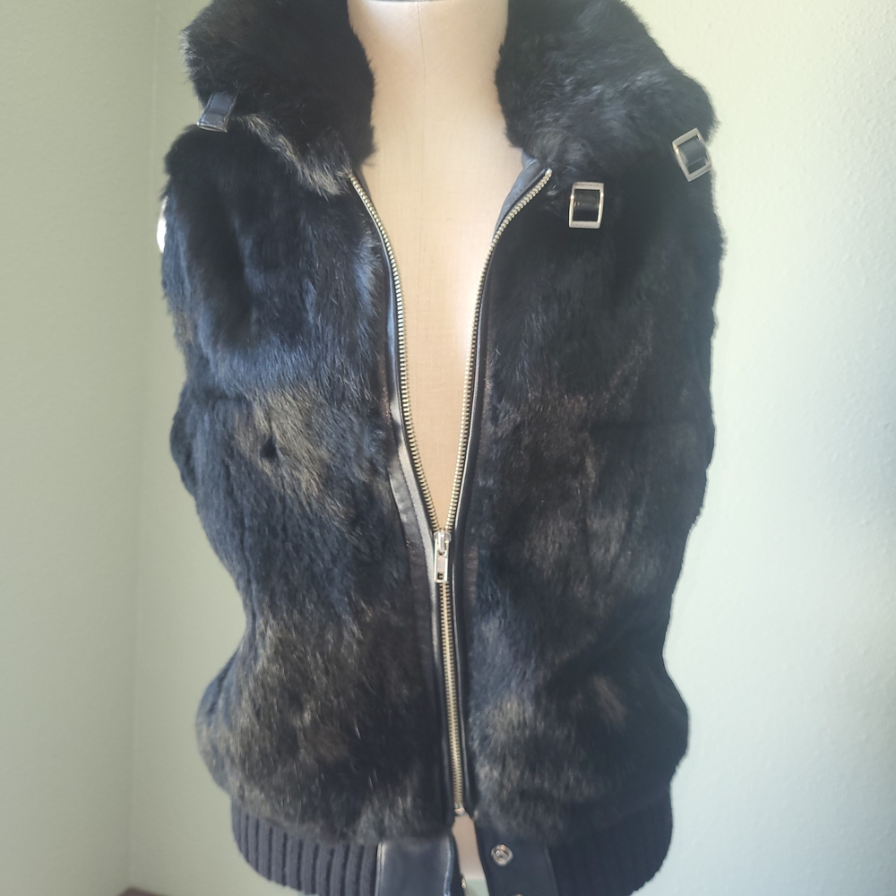 Rizal Black *Project Piece* Zip-Up Vest with Buckle Collar Accents